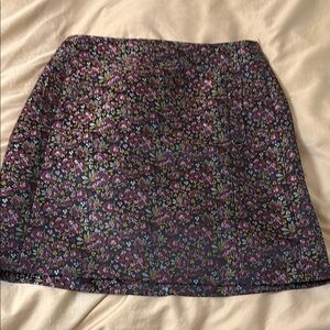LOFT Floral A-Line Mini Skirt with Pockets